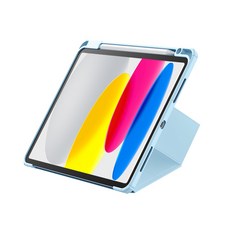 베이스어스 각도조절 펜슬 커버 태블릿PC 케이스, 블루