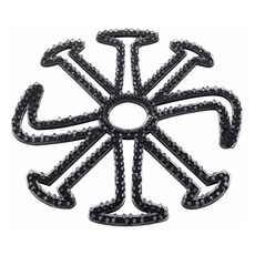 安全帽透氣矽膠內襯墊 NC17081561, 22 x 19.5 x 0.7cm, 黑色