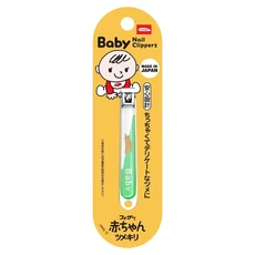 FEATHER 嬰兒指甲剪 平口 適用於1歲~6歲寶寶, 顏色隨機, 1個