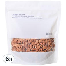 솔닙 오독오독 미국산 구운 아몬드, 450g, 6개
