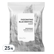 미네 데오드란트 쿨링티슈 패시네이팅 블루멘톨향 15p, 81g, 25개