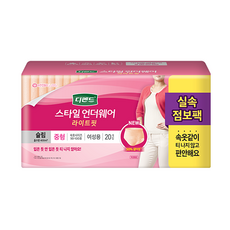 디펜드 여성용 스타일 팬티 언더웨어 라이트핏 슬림 성인기저귀 중형, 20개입, 1개