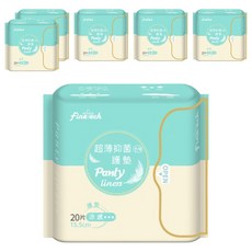 Finetech 釩泰 超薄抑菌涼感護墊 20片 15.5cm 輕薄透氣 吸收快 柔軟舒適無感, 6包