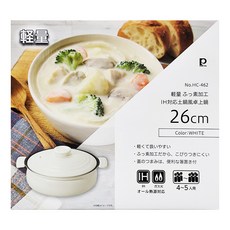 PEARL LIFE 珍珠金屬 26cm IH兼用土鍋風壽喜鍋砂鍋 HC-462 33.5 x 27.5 x 13cm 白色 4.1L 1.018kg, 1個