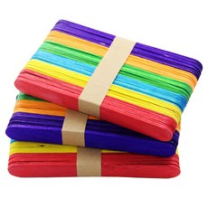 木製冰棒棍 114mm, 04 顏色, 150個