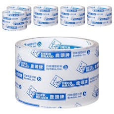 DEER BRAND 鹿頭牌 PP3Q 極透亮OPP超透明膠帶 Set 6, 透光度極高 黏性強, 1組