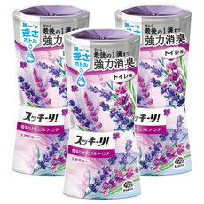 EARTH 地球製藥 Sukki-ri 廁所芳香除臭劑 薰衣草香, 400ml, 3瓶