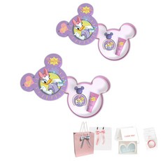 Petite Beaute Daisy Duck 淡香水 50ml 6 款禮盒裝, 1套, 淡香水 50ml x 2p + 沐浴露 75ml x 2p + 隨機購物袋 2p + 感謝卡 2p + 絲帶 2p + 膠帶 2p