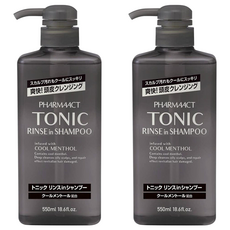 KUMANO 熊野油脂 TONIC 水潤洗髮精 550ml, 含薄荷醇, 2瓶