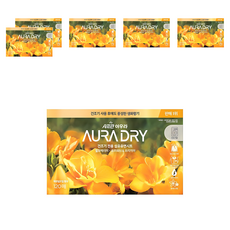 아우라 드라이 시트 섬유유연제 윌유메리미 본품, 6개, 120매