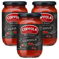 COPPOLA 柯波拉 Classico 義大利番茄羅勒麵醬 350g 無麩質, 3罐