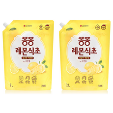 퐁퐁 레몬식초 주방세제 파우치형, 2L, 2개