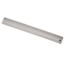 리드홈 전문가용 초경량 알루미늄 양면 눈금자 30cm, 실버, 1개