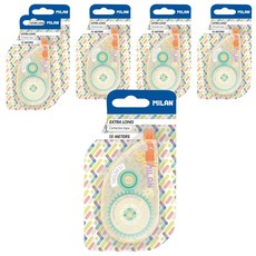 MILAN 泡泡糖修正帶 5mm*15m, 顏色隨機, 6個