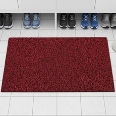 Hanbomnuri 玄關線圈地墊 浴室地墊 40 x 60 cm, 紅色, 1個