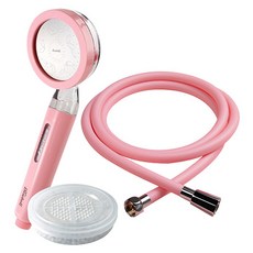 Dewbell Wise Eye寬版大面積彩色蓮蓬頭+彩色沐浴軟管 2m組, 粉色, 1組