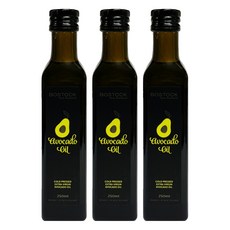 BOSTOCK 頂級冷壓初榨酪梨油 紐西蘭原裝進口 酸度低於0.3% 每公升含有80顆酪梨, 250ml, 3瓶