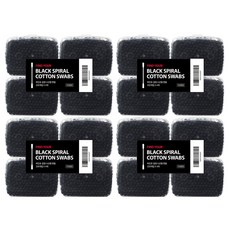 파인듀 검정 나선형 면봉, 200개입, 16개