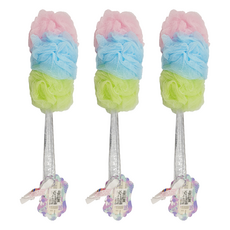 KEYTOSS 詰朵斯 專利泡泡 沐浴刷 短, 可重複使用, 款式隨機, 1入, 3個