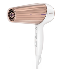 PHILIPS 飛利浦 智慧溫控天使光護髮吹風機 附烘罩 1500W, HP8280, 香檳金色 + 白色