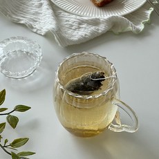 니코트 내열유리 플리츠 티망 + 머그컵 280ml 세트, 1세트