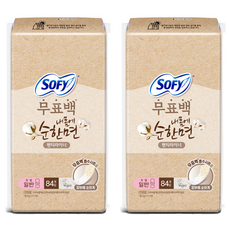 쏘피 무표백 내몸에 순한면 팬티라이너, 일반, 84개입, 2개