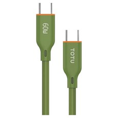 TOTU 拓途 雙Type-C/PD充電線傳輸線閃充線快充線, 1m, 軍綠, 1條
