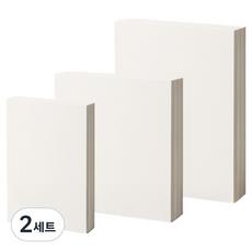 Modernery 黏性便條紙 小 200張 + 中 200張 + 大 200張, 2套, 透明