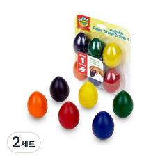 크레욜라 계란형 수성 크레용, 6색, 2세트