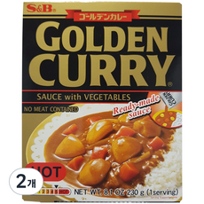 S&B GOLDEN CURRY 黃金蔬菜咖哩醬 辣味, 230g, 2個