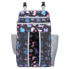 多功能床邊收納袋, 尿布儲備罐, 42 x 27 x 20cm, 黑色底侏儸紀, 1個