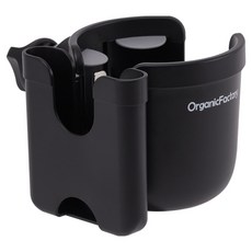 오가닉팩토리 2in1 탱크 유모차 컵 휴대폰 홀더, 블랙, 1개