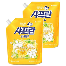 샤프란 실내건조 섬유유연제 로맨틱 코튼 리필, 2.3L, 1개입, 2개