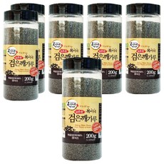 복이네먹거리 고소한 검은깨가루 용기형, 200g, 6개