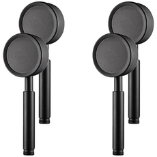 World Clean Tornado不鏽鋼淋浴蓮蓬頭, 4個, 黑色