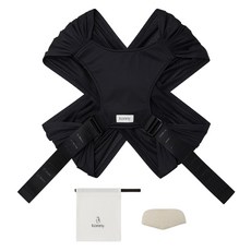 코니 플렉스 Air Mesh 아기띠 + 헤드 서포트 + 파우치 세트, 블랙