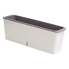 品屋 長方形儲水花盆 SC201, 白色, 1個