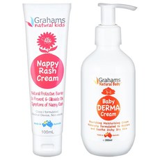 Grahams 珂然 嬰兒舒敏潤膚霜200ml + 嬰兒屁屁霜 100ml Set, 300ml, 1組