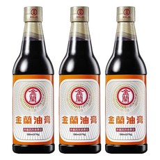金蘭油膏，經典台灣味，590ml，讓料理呈現誘人的醬色和濃郁的醬香, 3瓶