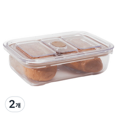 prepara 브루클린 트라이탄 밀폐용기 베이지 3호 1L, 2개, 단품