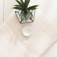 scandi&home 素色絨毛地墊, 奶油