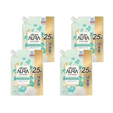 아우라 초고농축 섬유유연제 스모키머스크 리필, 1.7L, 4개