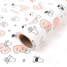 Mungu Boba Wonderland 抗菌紙捲包裝紙 10m, 1個, 粉色的