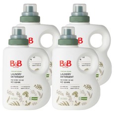 비앤비 라즈베리 식초 담은 무향 비건 섬유 유아 세제 용기형, 4개, 1.5L