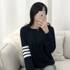 PEONIST 鬆餅格圓領寬鬆長袖大學T