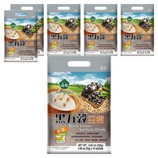 薌園 黑五穀豆漿 多穀多健康、營養好滋味 富含膳食纖維、去除糖份 口感豐富多層次, 25g, 10包, 6袋