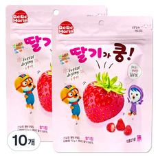 베베모린 뽀로로 동결건조 과일칩 딸기가 쿵, 12g, 10개