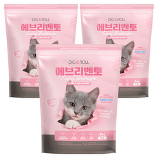 디그앤롤 에브리벤토 나이트 고양이 모래, 6kg, 3개, 무향