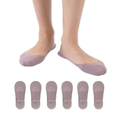 여성용 가나양말 3D 쿠션 덧신 6켤레 세트