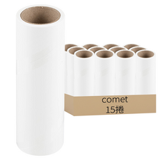 comet 斜撕一般型自黏除塵滾輪補充包, 15捲